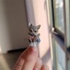 3713 Elegancka broszka przypinka błyszcząca kot